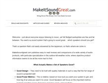 Tablet Screenshot of makeitsoundgreat.com